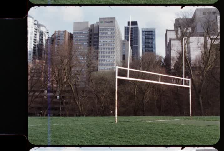 A vintage footage of an open field