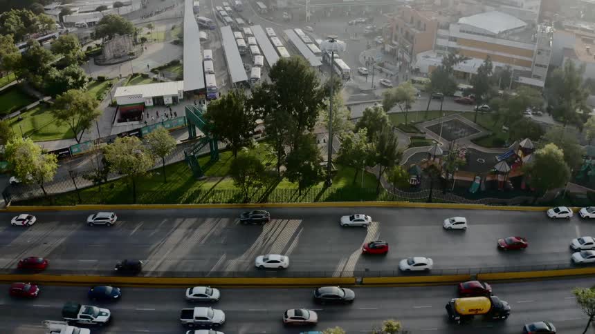 Highway full of vehicles