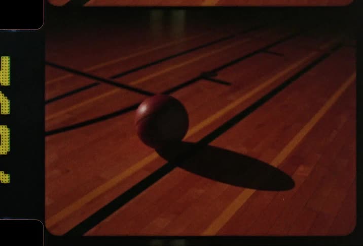 A vintage footage of a basket ball