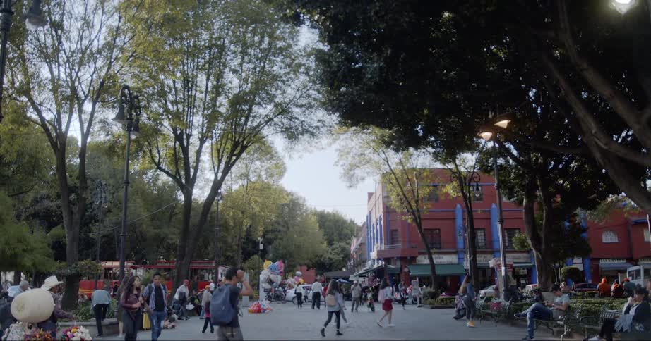 A footage of a city square