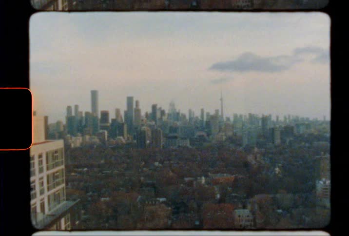 A view of a downtown skyline is displayed