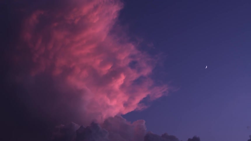 A large pink cloud