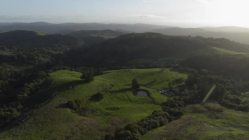 Landscape view of rolling hills