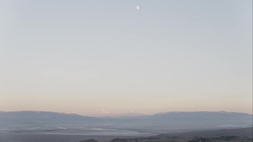 Landscape view of the land with hills in the far off distance