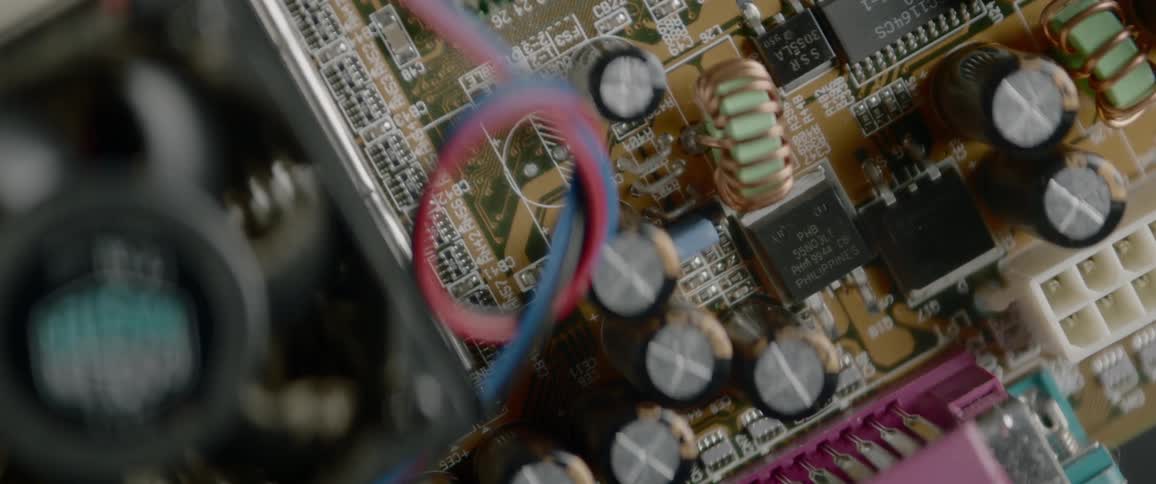 Close up of a circuit board