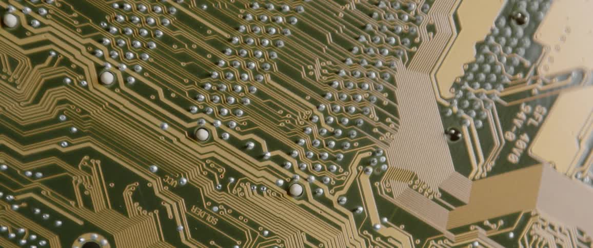 A close up look at an electrical circuit board