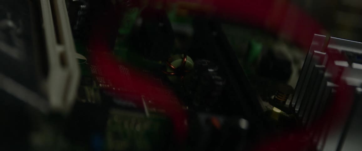 A circuit board is shown up close