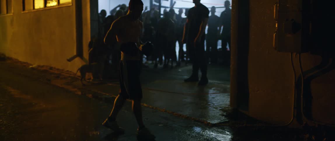 A boxer prepares for a fight