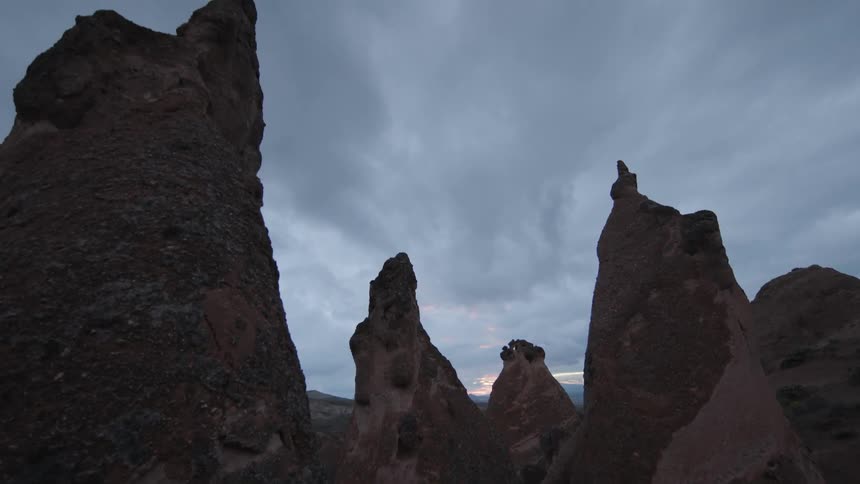 Close up of rocky canyons