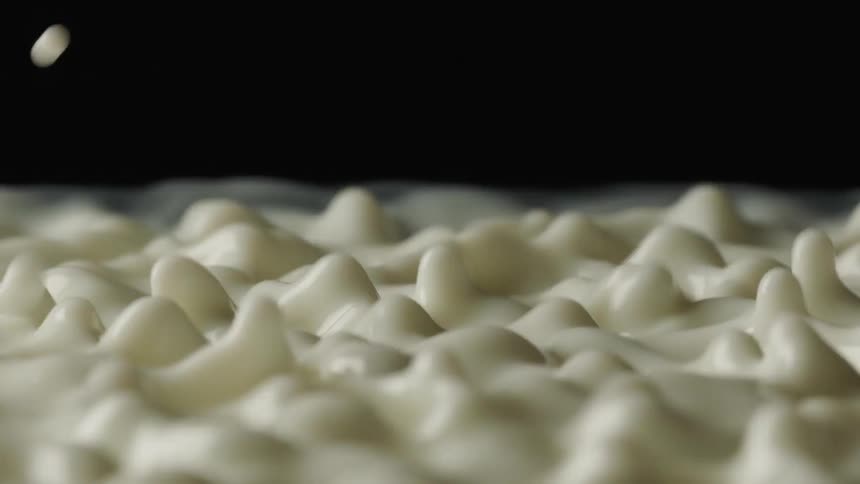 Liquids are being heated and bubbling at the surface