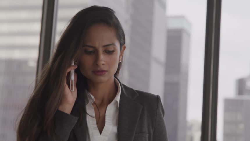 Woman talks on the phone