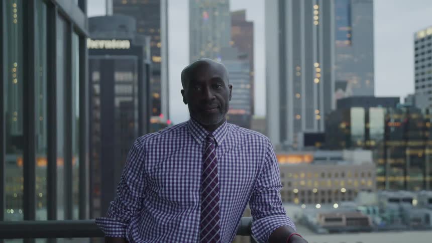 A footage of a black man