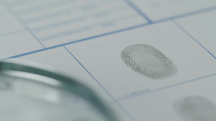 A fingerprint on a piece of paper