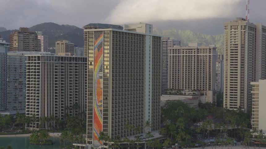 Large buildings in a downtown area