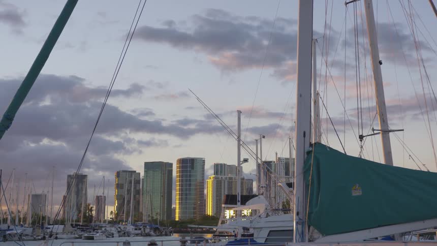 A scenery at the harbor