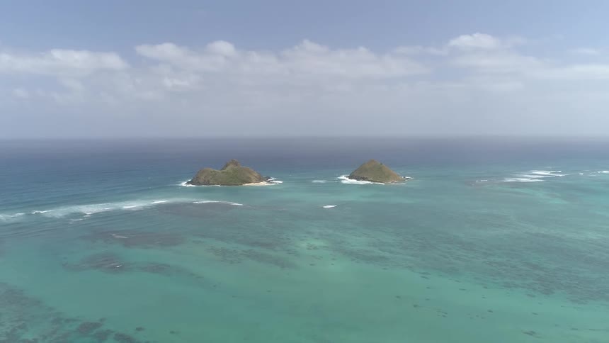 A scenery of islands in the sea