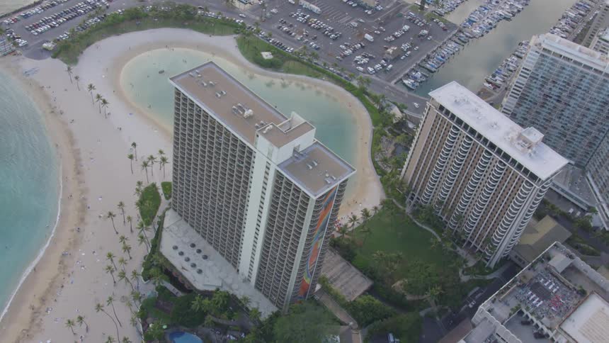Tall buildings near the ocean