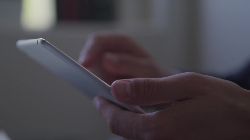 A person is using a tablet