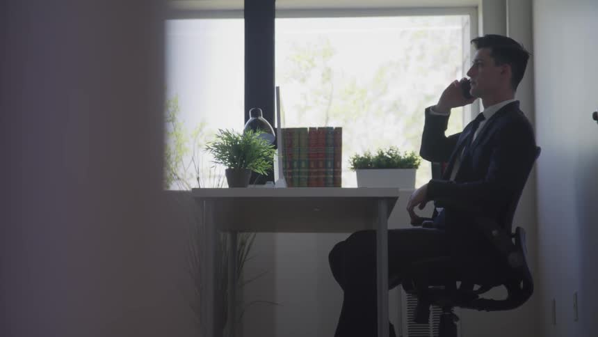 A man taking a phone call