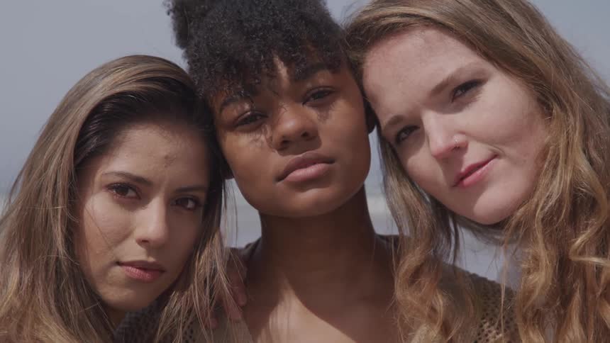 A portrait of a female group