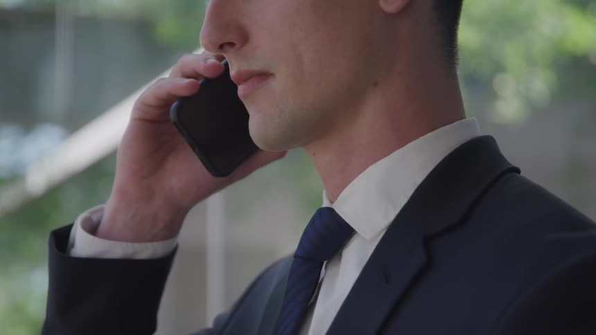 Man talks on the phone