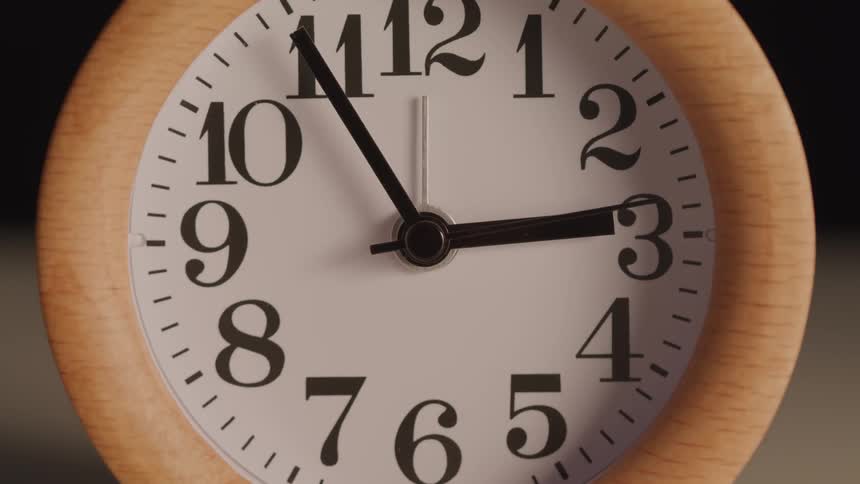 Seconds tick by on a clock