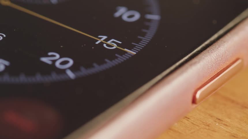 The seconds of the clock move