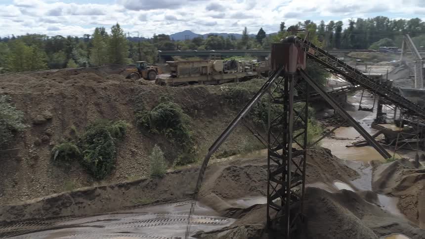 An aerial view of an infrastructure