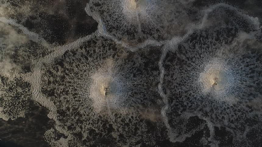 A footage of a ripple pattern