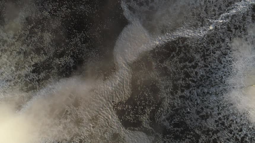 An aerial view of ocean