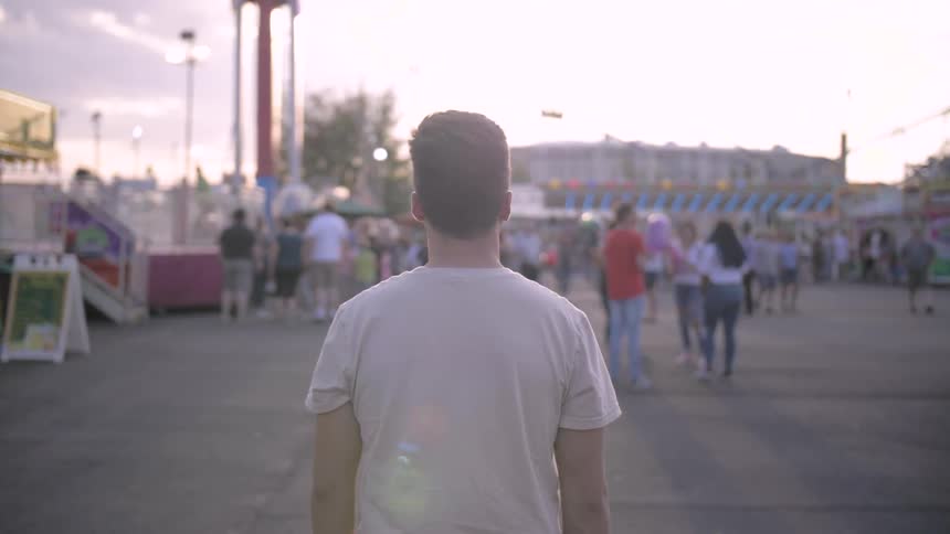 Man standing alone in the park