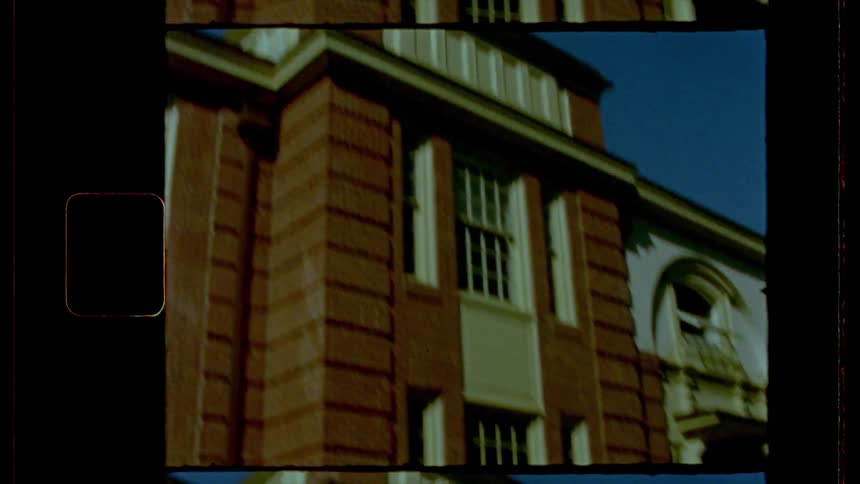 A vintage footage of a building