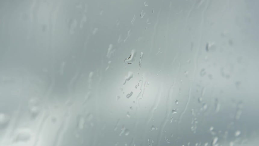 Close up of rain on a window