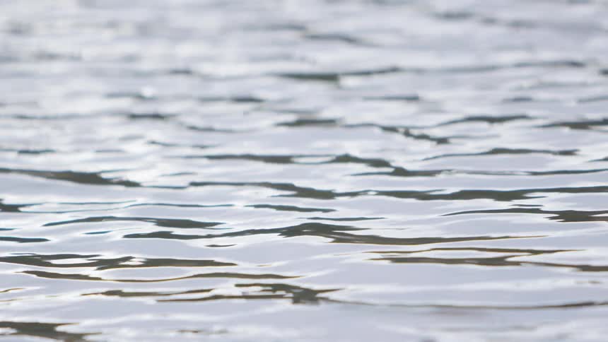 A stream of water rippling reflecting sunlight