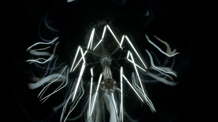 Bright lights on an abstract object