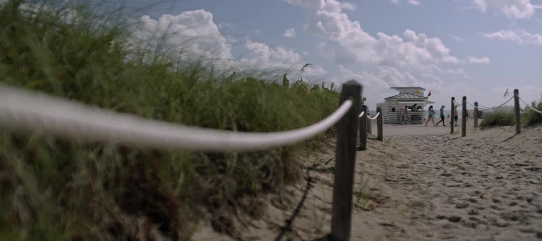 A roped path through the sand leading to the beach
