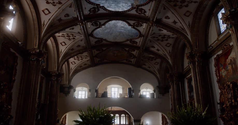 A scenery of indoor church