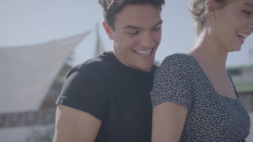 A couple playing bicycle