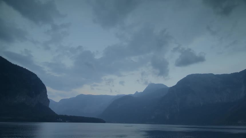 Landscape view of a lake and hills