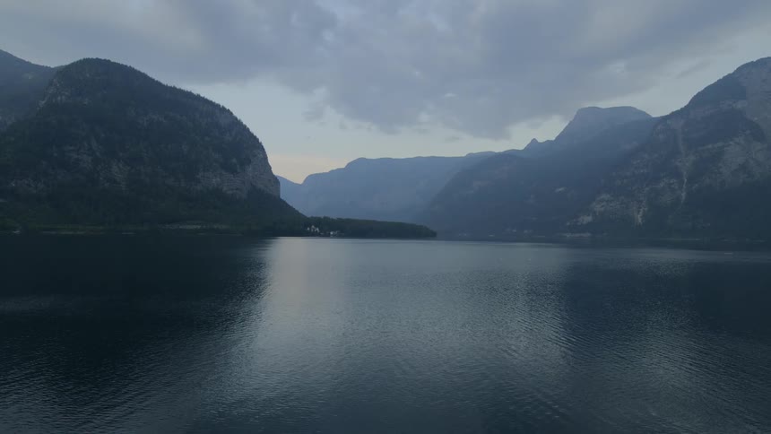 Landscape view of a lake and mountains
