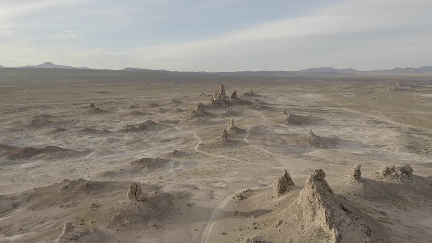 Landscape view of a barren field