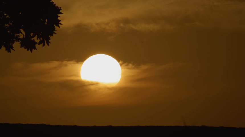 A scenery of a sunset