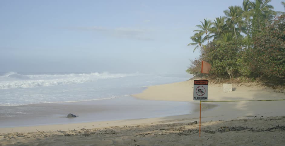 A footage of a beach scenery