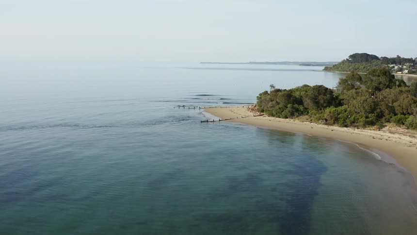 An aerial scenery of a beach resort