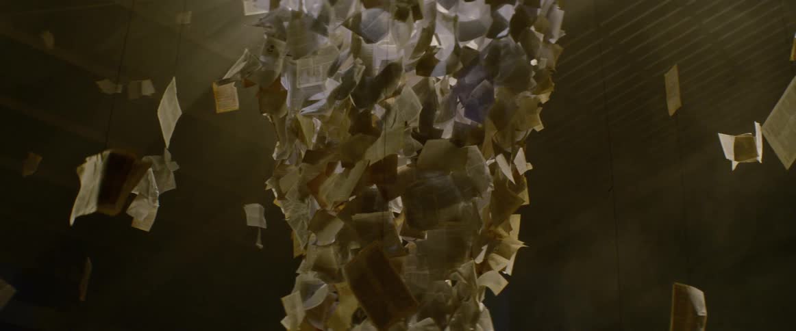 A footage of hanging art installation