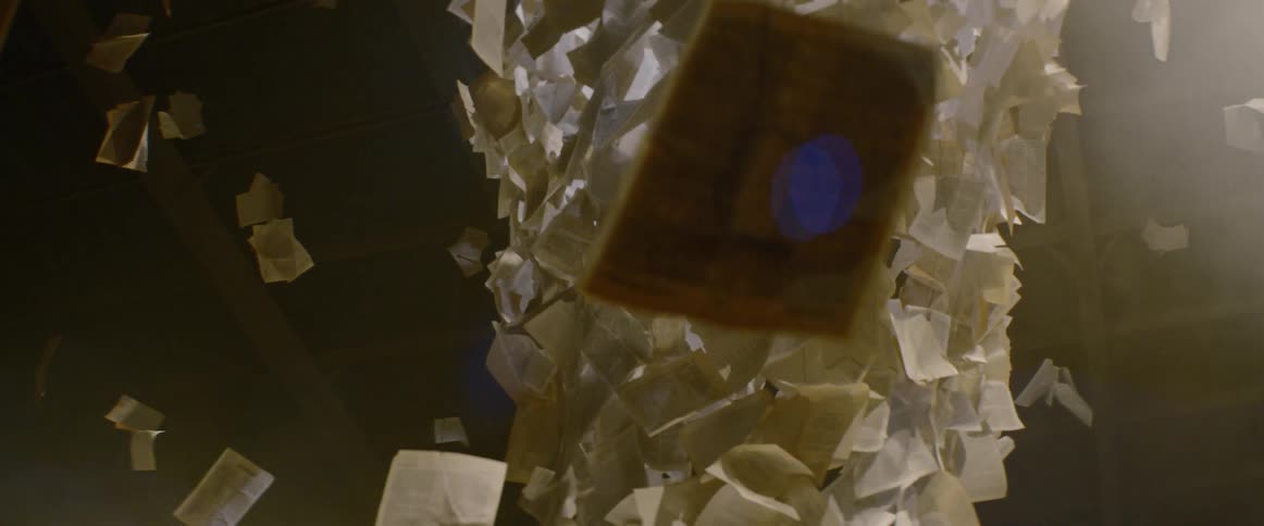 Abstract art installation made of paper and wire