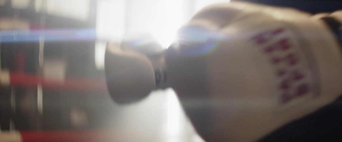 A man doing a shadow boxing on the ring