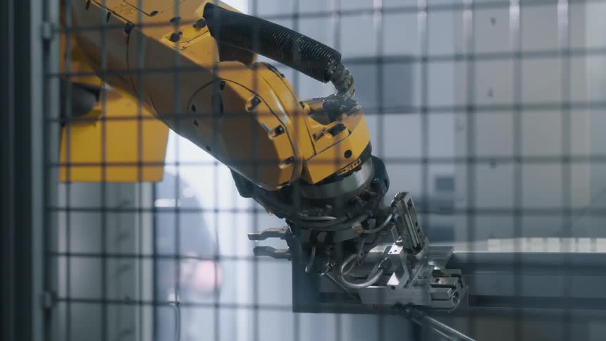 A robotic arm in a laboratory