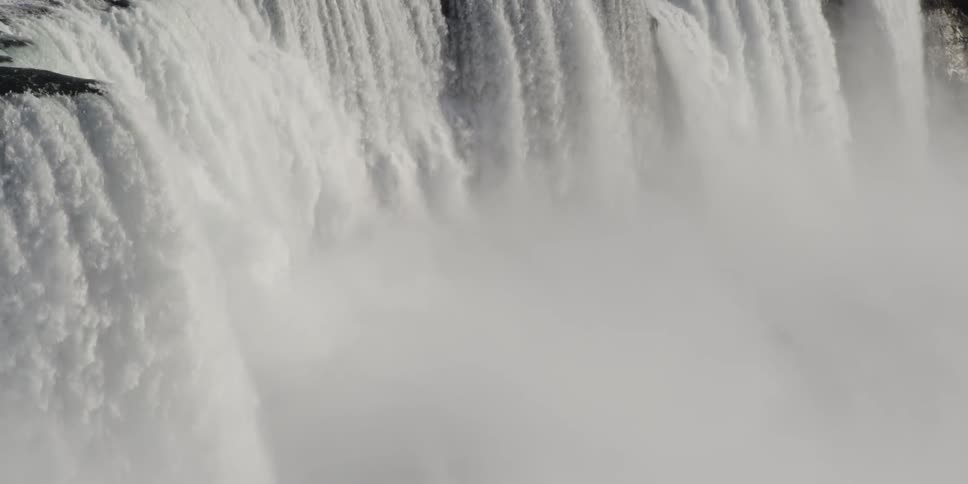 The waterfall is abundant