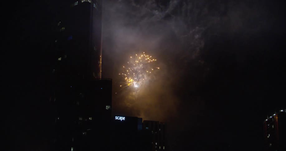 A fireworks festival footage